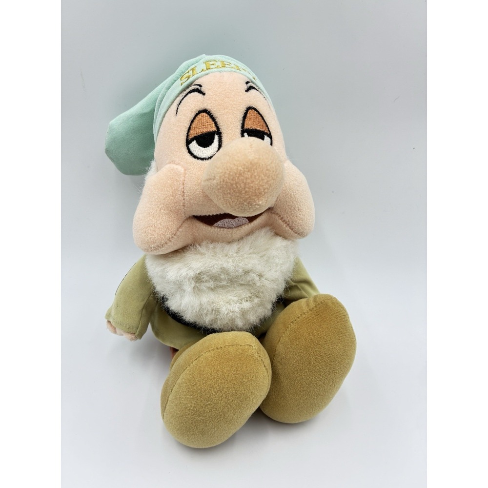 Disney Store bean 12" Stuffed plush SLEEPY Snow White And The Seven Dwarfs